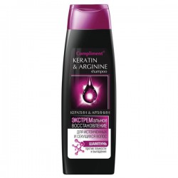 Шампунь Compliment Кератин & Аргинин экстремальное восстановление для истонченных и секущихся волос 400 мл