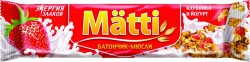 Батончик-мюсли, Matti (Матти) 24 г Клубника и йогурт